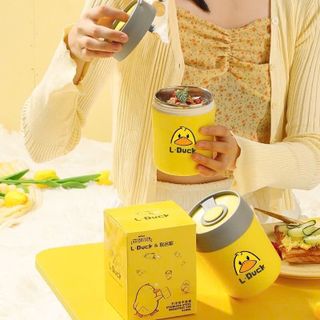 BÌNH Ủ CHÁO CON VỊT VÀNG 450ML KÈM MUỖNG
