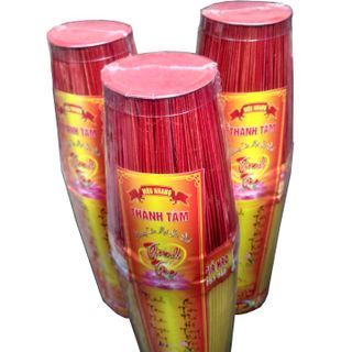 Nhang tự nhiên THÀNH TÂM 3 tấc, 4 tấc, không hoặc có mùi tự nhiên dịu nhẹ