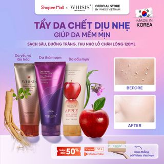 Gel Tẩy Tế Bào Chết Da Mặt Hàn Quốc WHISIS Peeling Gel Giúp Trắng Da Mờ Thâm Mụn Se Khít Lỗ Chân Lông 120ml
