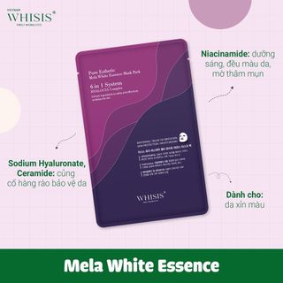 Combo Hộp 10 Mặt Nạ Dưỡng Trắng Da Cao Cấp WHISIS Pure Esthetic Mela White Essence Mask Pack 25ml
