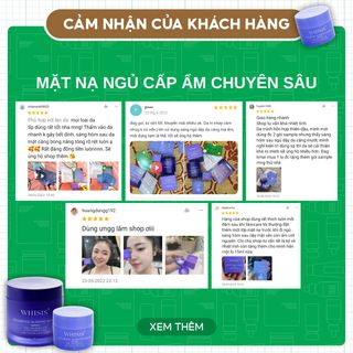 Mặt Nạ Ngủ Whisis Siêu Cấp Ẩm, Dưỡng Ẩm, Bảo Vệ Da Chuyên Sâu Sáng Mịn Căng Mướt Whisis Hyaluronic Sleeping Mask EX 70ml