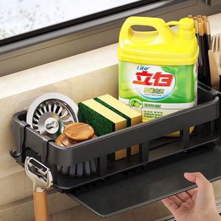 Kệ gắn bồn rửa bát kèm miếng dán tường