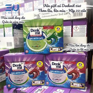 VIÊN GIẶT XẢ DENKMIT 3 IN 1- HỘP 22 VIÊN