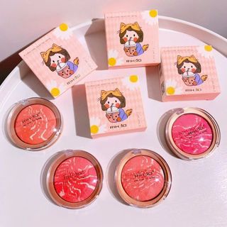 Má hồng RIHAOBlush Tự Nhiên Làm Sáng Da, Tông Màu Làm Nổi Bật Trang Điểm