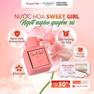 [Che Tên] Nước Hoa Vùng Kín Cô Bé Cao Cấp Whisis Sweet Girl Inner 5ml Ngọt Ngào Tinh Tế Lưu Hương 48H