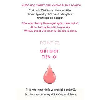 [Che Tên] Nước Hoa Vùng Kín Cô Bé Cao Cấp Whisis Sweet Girl Inner 5ml Ngọt Ngào Tinh Tế Lưu Hương 48H