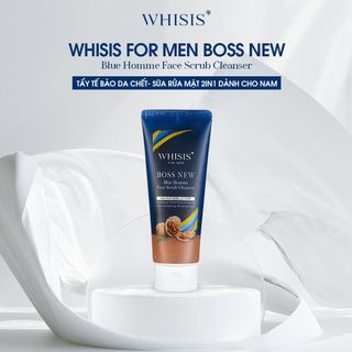 Tẩy Tế Bào Da Chết & Sữa Rửa Mặt 2in1 Dành cho Nam Giới Whisis For Men Boss New Blue Homme Face Scrub Cleanser 150ml