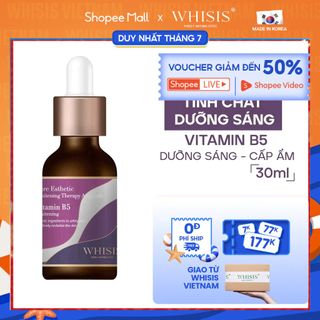 Serum B5 Dưỡng Trắng Da Cấp Ẩm Phục Hồi WHISIS Pure Esthetic Whitening Therapy Ampoule 30ml