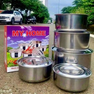 Bộ 5 nồi inox My Home không quai giá sỉ hcm - giá buôn sỉ
