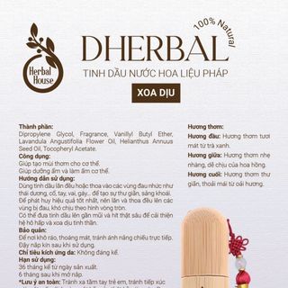 Dherbal Tinh Dầu Nước Hoa Liệu Pháp Xoa Dịu Chai 5ml