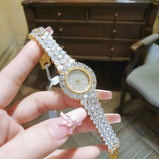 SET ĐỒNG HỒ NỮ CHÍNH HÃNG MỚI NHẤT FUNMEI F00 FULL ĐÁ PHA LÊ ĐI KÈM DÂY CHUYỀN XOÀN VÀ TEM KÍCH HOẠT ĐIỆN TỬ