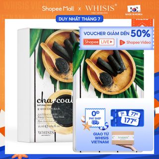 Combo 10 Mặt Nạ Than Hoạt Tính WHISIS Nature Origin Energy Charcoal Sheet Mask Làm Sạch Sâu, Cấp Ẩm Cho Da 25ml/miếng
