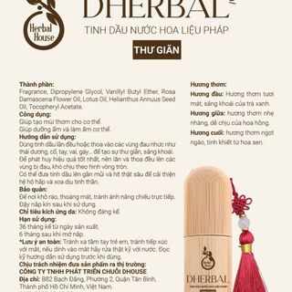 Dherbal Tinh Dầu Nước Hoa Liệu Pháp Thư Giãn Chai 5ml