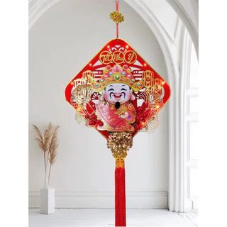 DẢI TREO THẦN TÀI LẮC ĐẦU CÓ LED MẪU VUÔNG