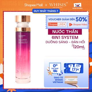 Nước Thần Làm Trắng Trẻ Hóa Da WHISIS Pure Esthetic Skin Water 6in1 Cân Bằng Cấp Ẩm Sâu Bên Trong Chai 120ml