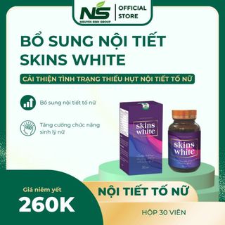 Viên uống Skins white NSG - hỗ trợ sức khoẻ sinh lý nữ (Hộp 1 lọ x 30 viên nang)