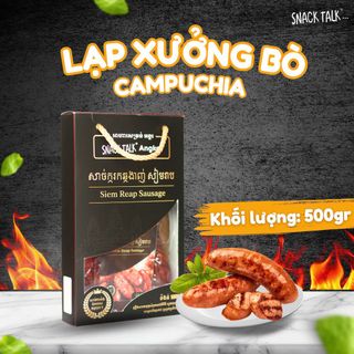 Lạp xưởng bò Siêm Riệp Campuchia Tung Lò Mò 98% thịt bò tươi trong dẻo ngoài dòn tết nhâm nhi 500gr