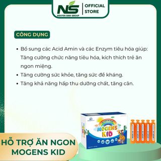 Kích Thích Ăn Ngon Mogens Kid NSG (Hộp 4 Vỉ X 5 Ống X 10 Ml)