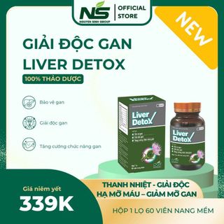 Viên uống giải độc gan Liver Detox bảo vệ và tăng cường chức năng gan - Hộp 60 viên nang mềm