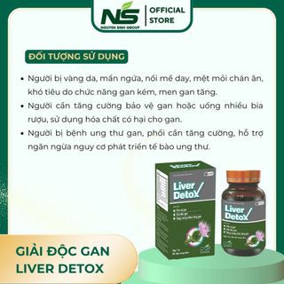 Viên uống giải độc gan Liver Detox bảo vệ và tăng cường chức năng gan - Hộp 60 viên nang mềm