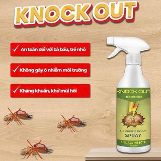 Chai Xịt Mối Mọt Tận Gốc KNOCK OUT 500ml, Nguồn Gốc Thảo Mộc, Diệt Cỏ Tận Gốc.