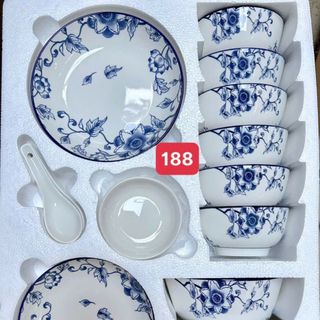 Set chén đũa dĩa kèm hộp