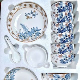 Set chén đũa dĩa kèm hộp