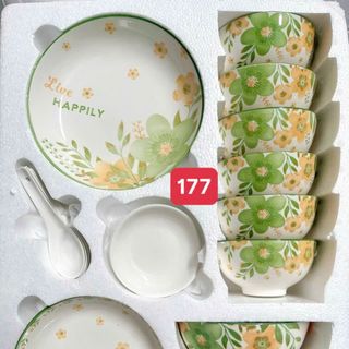 Set chén đũa dĩa kèm hộp