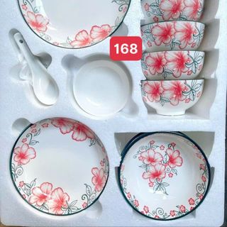 Set chén đũa dĩa kèm hộp
