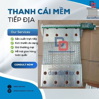 Khớp nối mềm Busway, dây đồng bện mạ thiếc tủ điện, Thanh cái đồng mềm máng cáp
