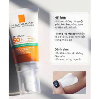 Kem chống nắng giảm bóng nhờn La Roche-Posay Anthelios 50+ bảo vệ da trước tác hại của tia UVA/UVB (50ml)