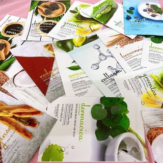 MIX 10 Mặt Nạ Giấy Hàn Quốc WHISIS Chiết Xuất Thiên Nhiên Giúp Dưỡng Da, Cải Thiện Làn Da 25ml