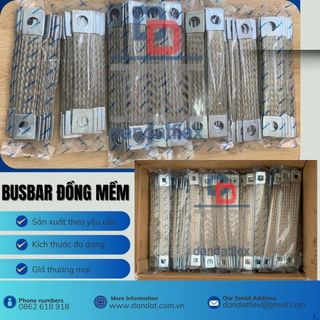 Khớp nối mềm Busway, dây đồng bện mạ thiếc tủ điện, Thanh cái đồng mềm máng cáp