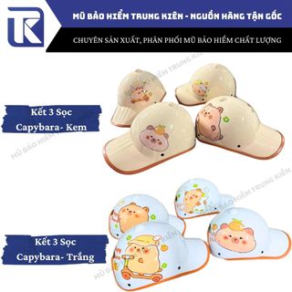 Nón bảo hiểm lưỡi trai 3 Sọc tem Labubu có khoét lỗ sau cột tóc cao cấp , mũ bảo hiểm Labubu form lưỡi trai ôm đầu cho nữ