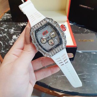 ĐỒNG HỒ NAM TRUNG CẤP HOT TREND RI.CHA MI.LLE MẶT CHỮ NHẬT ĐÍNH ĐÁ