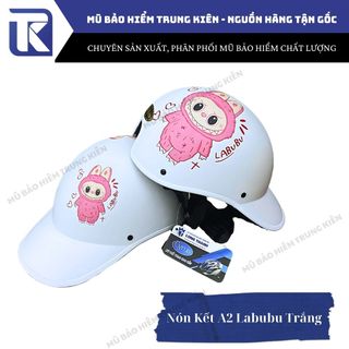 Nón bảo hiểm lưỡi trai - Nón kết A2 Labubu, Loopy, Kuromi có khoét lỗ sau cột tóc cao cấp , mũ bảo hiểm Labubu form lưỡi trai ôm đầu cho nữ