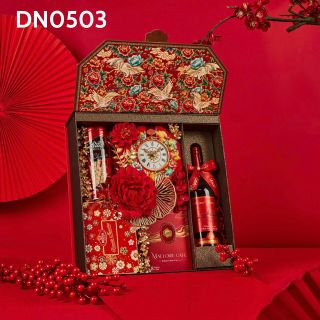 Hộp Quà Tết Giá Rẻ Cho Doanh Nghiệp 5 Món Màu Đỏ Sang Trọng