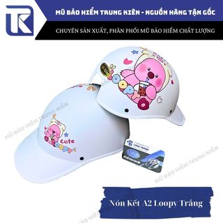 Nón bảo hiểm lưỡi trai - Nón kết A2 Labubu, Loopy, Kuromi có khoét lỗ sau cột tóc cao cấp , mũ bảo hiểm Labubu form lưỡi trai ôm đầu cho nữ