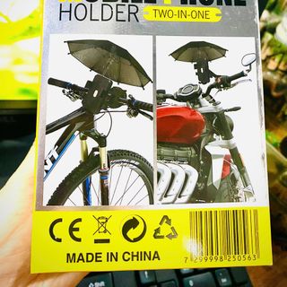 Giá đỡ điện thoại S506 gắn cho xe máy, xe đạp có ô che mưa che nắng