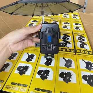 Giá đỡ điện thoại S506 gắn cho xe máy, xe đạp có ô che mưa che nắng