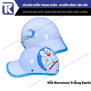 Nón bảo hiểm lưỡi trai 3 Sọc Gấu Dâu - Gấu Nâu - Doremon đáng yêu có khoét lỗ cột tóc dành cho nữ , Mũ bảo hiểm kết thời trang cá tính