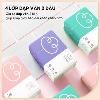 Giấy ăn TopGia 4 lớp cao cấp tiện lợi Giấy Vệ Sinh, giấy ăn giấy cotton