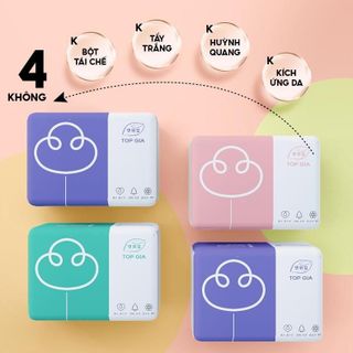 Giấy ăn TopGia 4 lớp cao cấp tiện lợi Giấy Vệ Sinh, giấy ăn giấy cotton