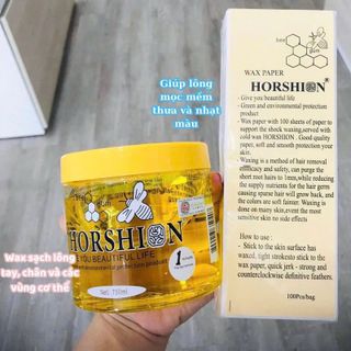 Sáp Wax lông Horshioncon ong wax lạnh mật ong Hàn Quốc -750ml