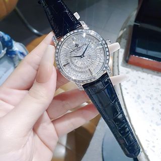 ĐỒNG HỒ NAM NỮ SIÊU CẤP MỚI NHẤT VACHEROON DÂY DA MẶT PHỦ KÍN ĐÁ XOÀN 8