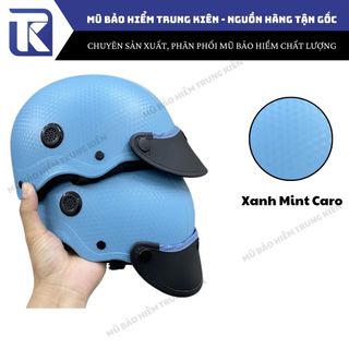 Nón bảo hiểm nửa đầu caro loại 1 chính hãng Long Thanh bảo hành 12 tháng , mũ bảo hiểm nửa đầu cao cấp vân caro nổi