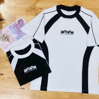 Áo thun phối 2màu trắng đen