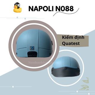 Mũ Bảo Hiểm 1/2 Đầu Napoli N088 New lớp đệm lót và lỗ thông gió (FreeSize 52-58cm)