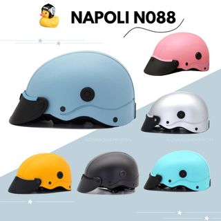 Mũ Bảo Hiểm 1/2 Đầu Napoli N088 New lớp đệm lót và lỗ thông gió (FreeSize 52-58cm)