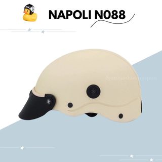 Mũ Bảo Hiểm 1/2 Đầu Napoli N088 New lớp đệm lót và lỗ thông gió (FreeSize 52-58cm)